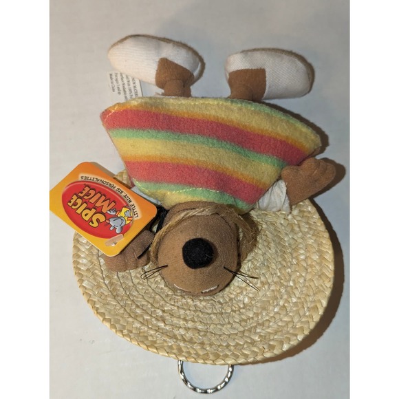 Spice Mice Miguel Raton Mexican Mouse Key Chain Says 3 Phrases NWT Fun Gift - Picture 2 of 9